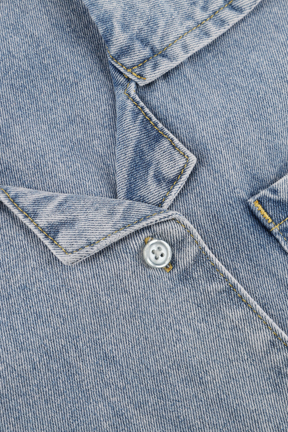 Hellblau ALIX MINI Blusen SHORT SLEEVE DENIM BLOUSE - large