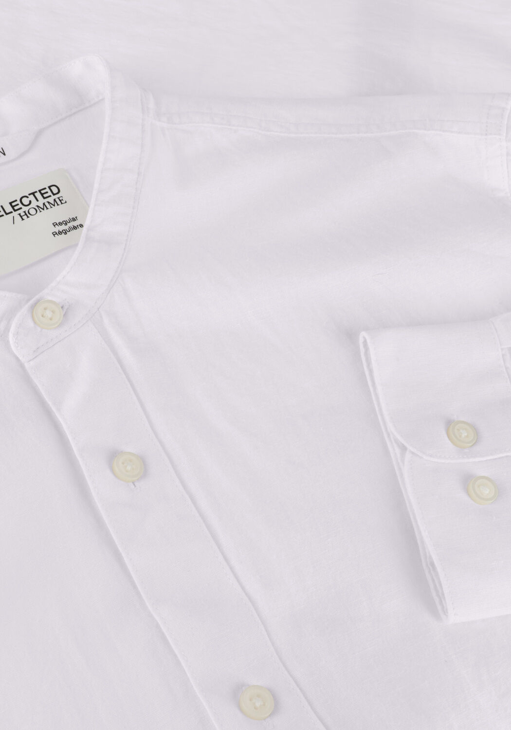 Wei&szlig;e SELECTED MEN Casual-Oberhemd SLHREGNEW-LINEN SHIRT LS BAND - large