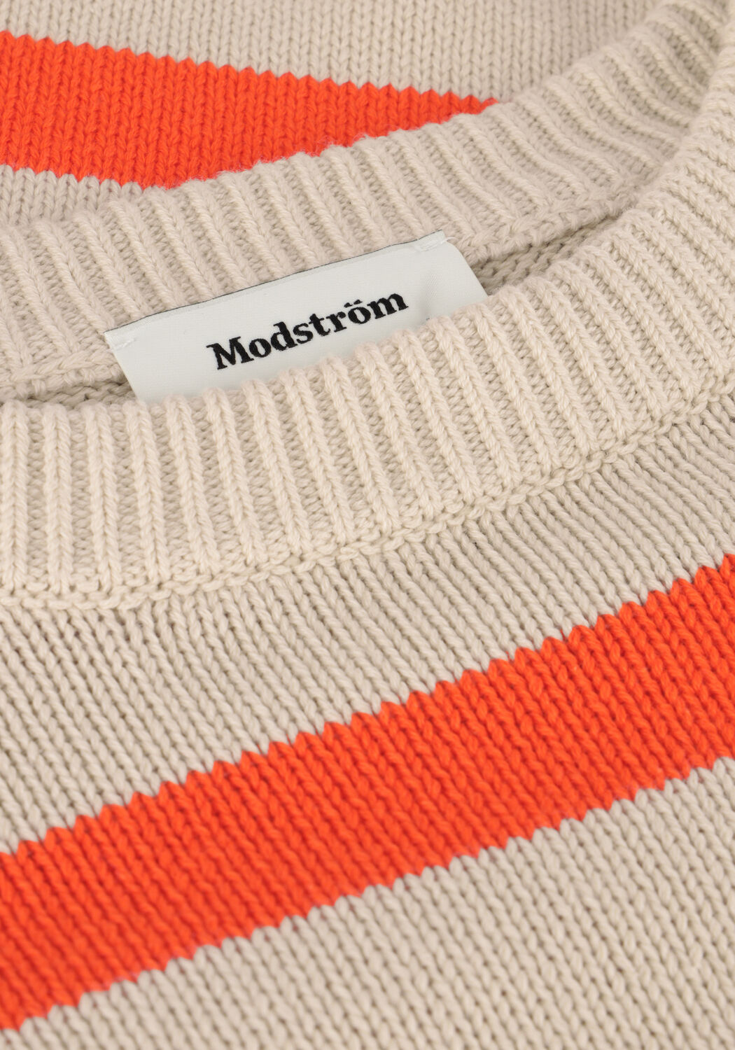 Sand MODSTR&Ouml;M Pullover CORBINMD STRIPE O-NECK - large