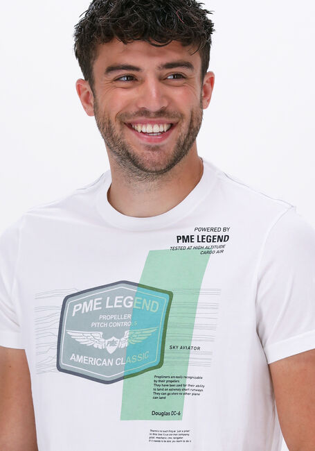 Weiße PME LEGEND T-shirt SHORT SLEEVE R-NECK SINGLE JERSEY - large