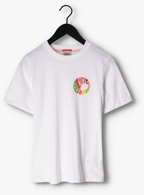 Weiße SCOTCH & SODA T-shirt COTTON IN- CONVERSION REGULAR FIT T-SHIRT - large