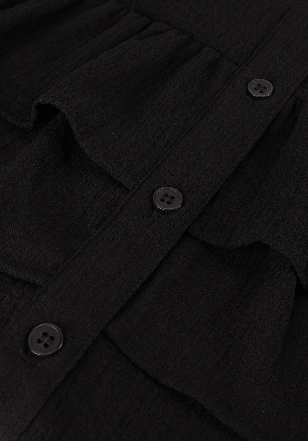 Schwarze ALIX THE LABEL Blusen LADIES WOVEN STRUCTURED CHIFFON RUFFLE BLOUSE - large