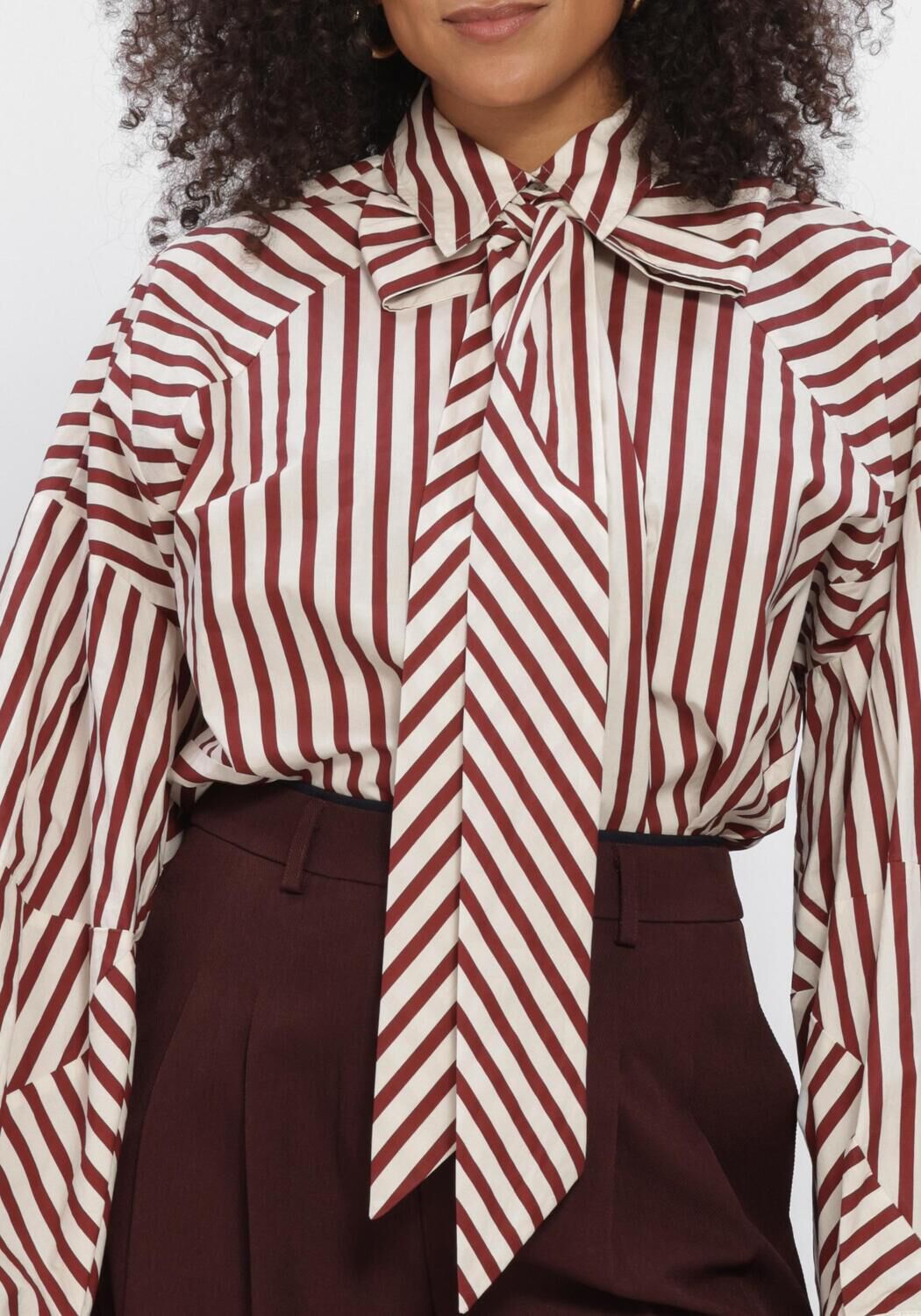 Bordeaux AIMEE THE LABEL Blusen OSLOW6 BLOUSE - large