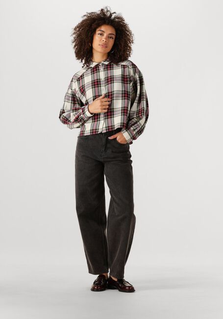 Weiße BY-BAR Blusen SARAH SHORT CHECK BLOUSE - large
