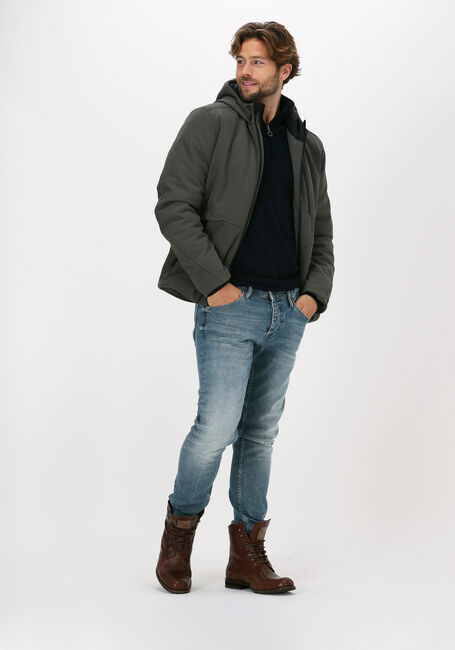 Dunkelgrün CAST IRON Wattierte Jack SHORT JACKET SOFT SHELL ZEROYO - large