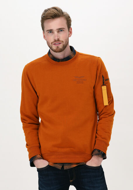 Orangene PME LEGEND Sweatshirt LONG SLEEVE R-NECK BRUSHED SWE - large