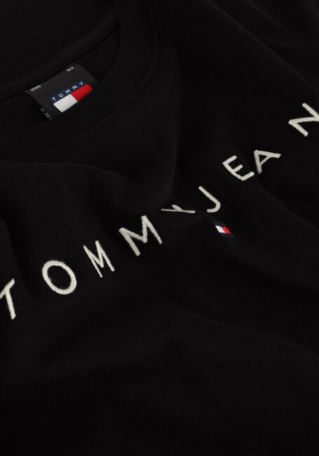 Schwarze TOMMY JEANS T-shirt TJM REG LINEAR LOGO TEE EXT - large