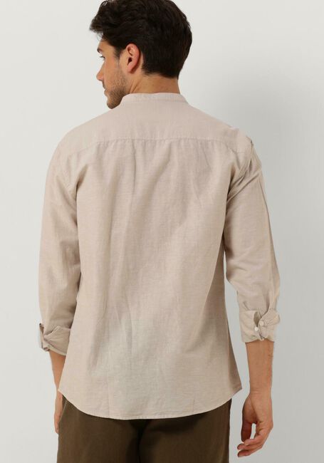 Beige SELECTED MEN Casual-Oberhemd SLHREGNEW-LINEN SHIRT LS BAND - large