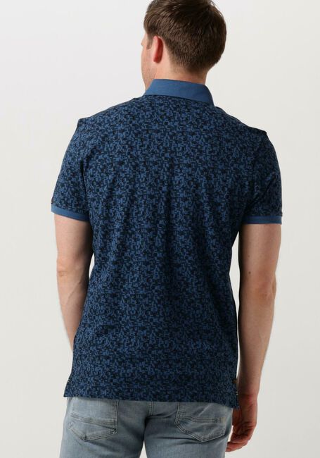 Blaue PME LEGEND Polo-Shirt SHORT SLEEVE POLO FINE PIQUE ALL OVER PRINT - large
