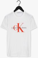 Weiße CALVIN KLEIN T-shirt SEASONAL MONOGRAM TEE
