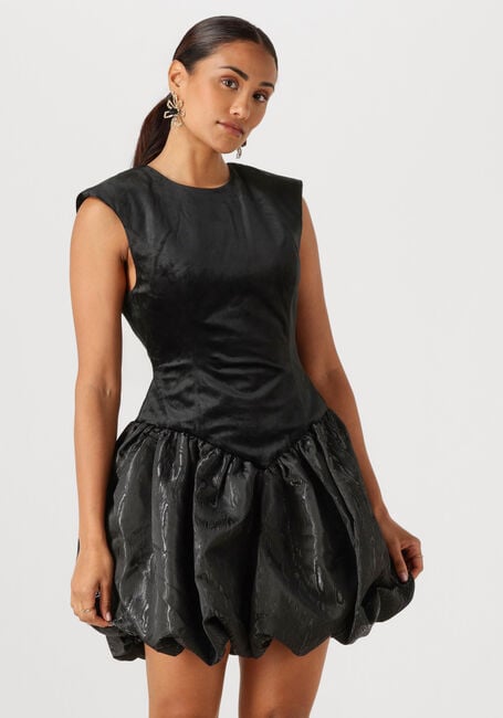 Schwarze Y.A.S. Minikleid YASSARAH SL BUBBLE HEM DRESS - large