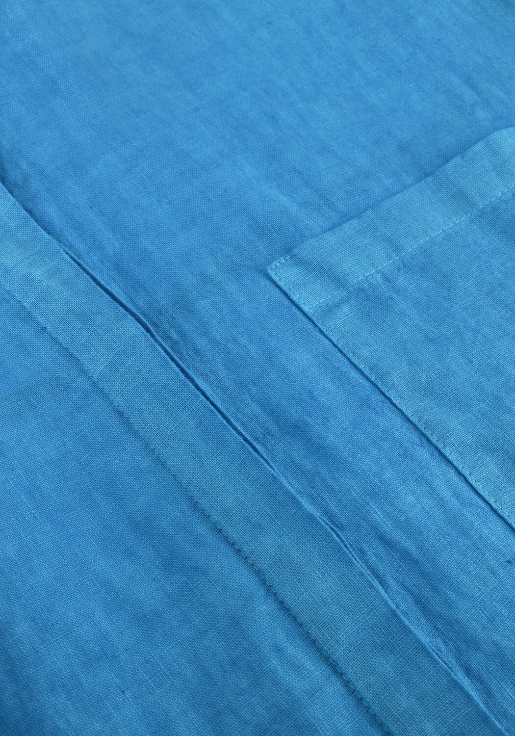 Blaue BY-BAR Minikleid HELLA LINEN DRESS - large