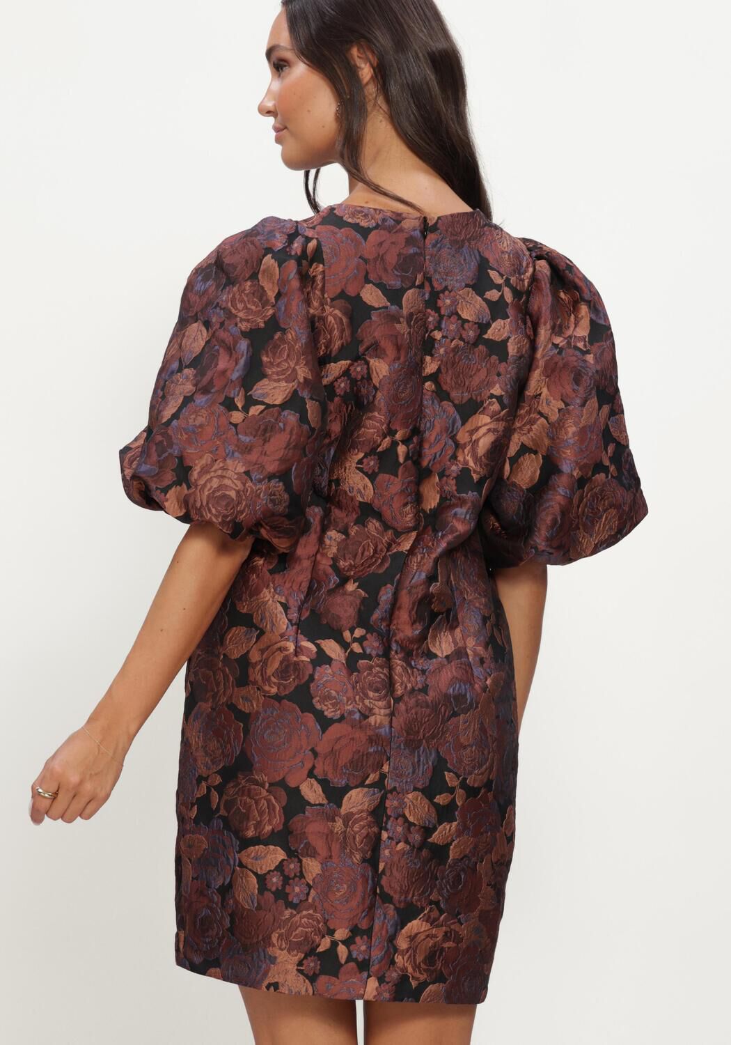 Mehrfarbige/Bunte NOTRE-V Minikleid NV-IZETTE BROCADE - large
