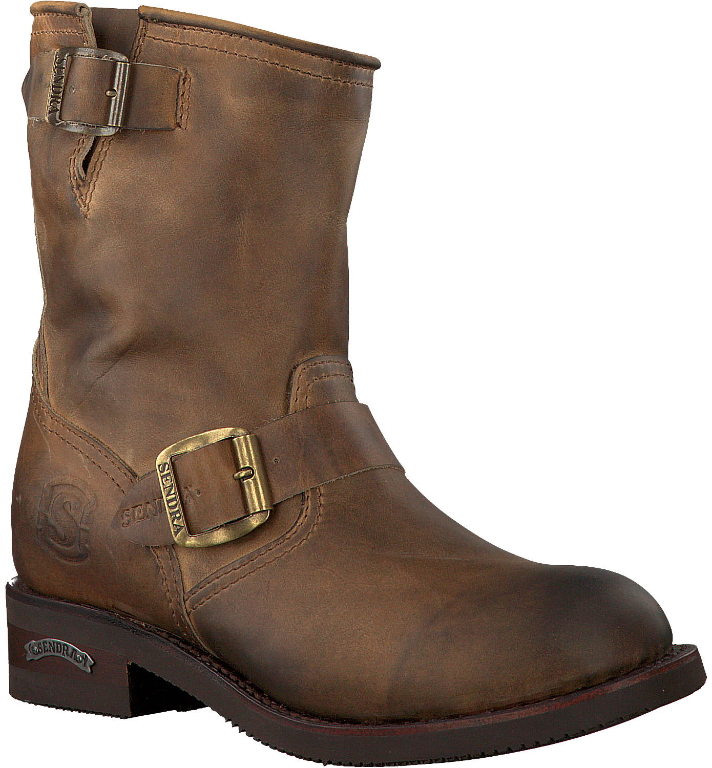 Braune SENDRA Biker Boots 12399 Omoda