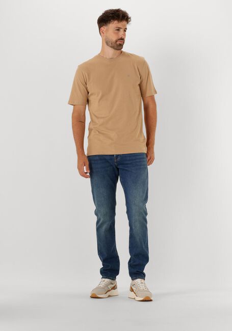Beige SCOTCH & SODA T-shirt SEASONAL CORE - REGULAR-FIT LOGO T-SHIRT - large