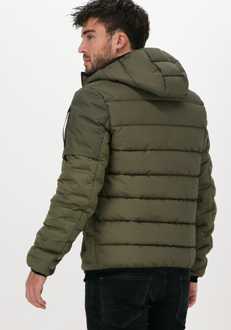 Olive NATIONAL GEOGRAPHIC Wattierte Jack HOODED JACKET - large