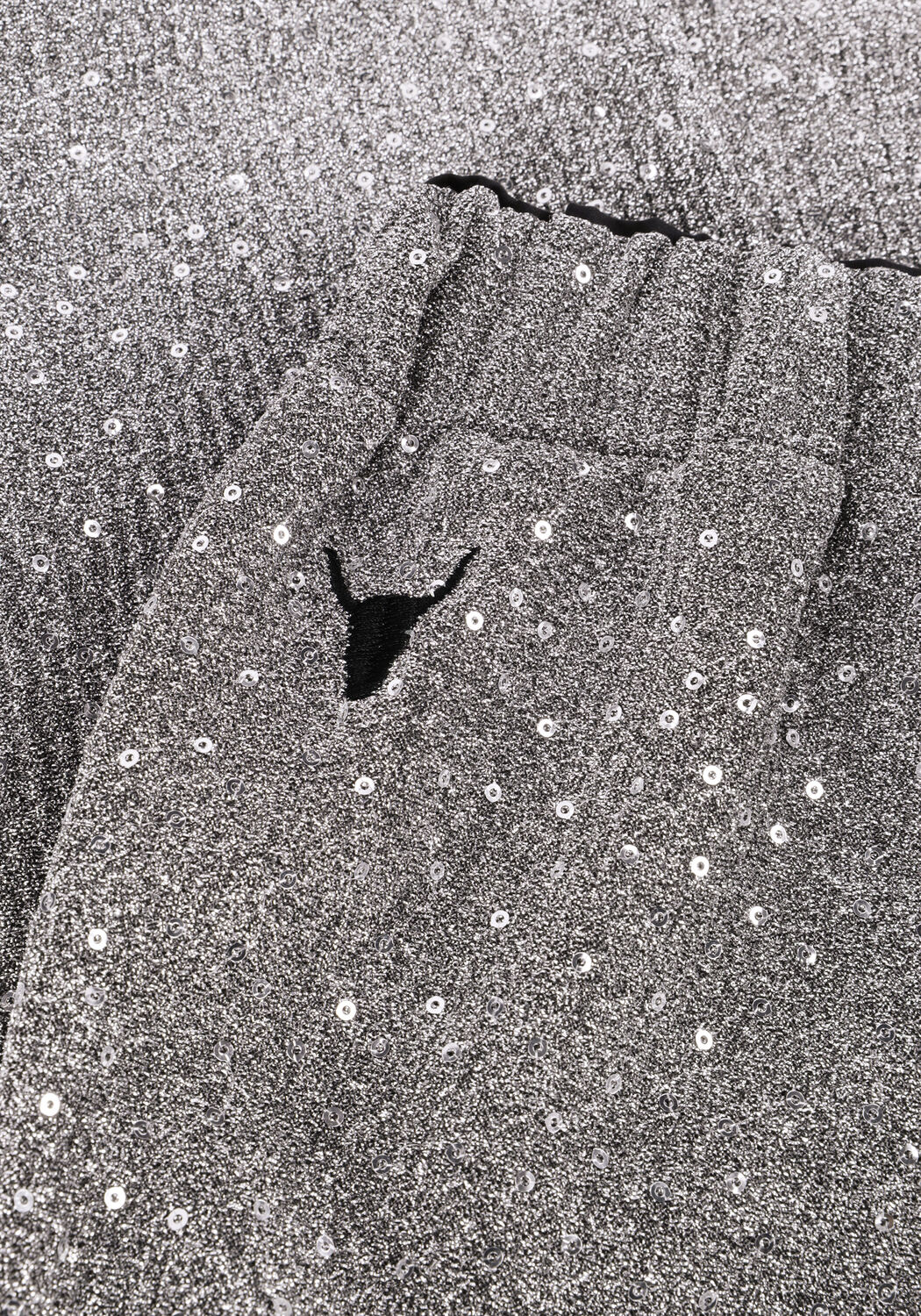 Graue ALIX THE LABEL Weite Hose LADIES WOVEN SEQUIN PANT - large