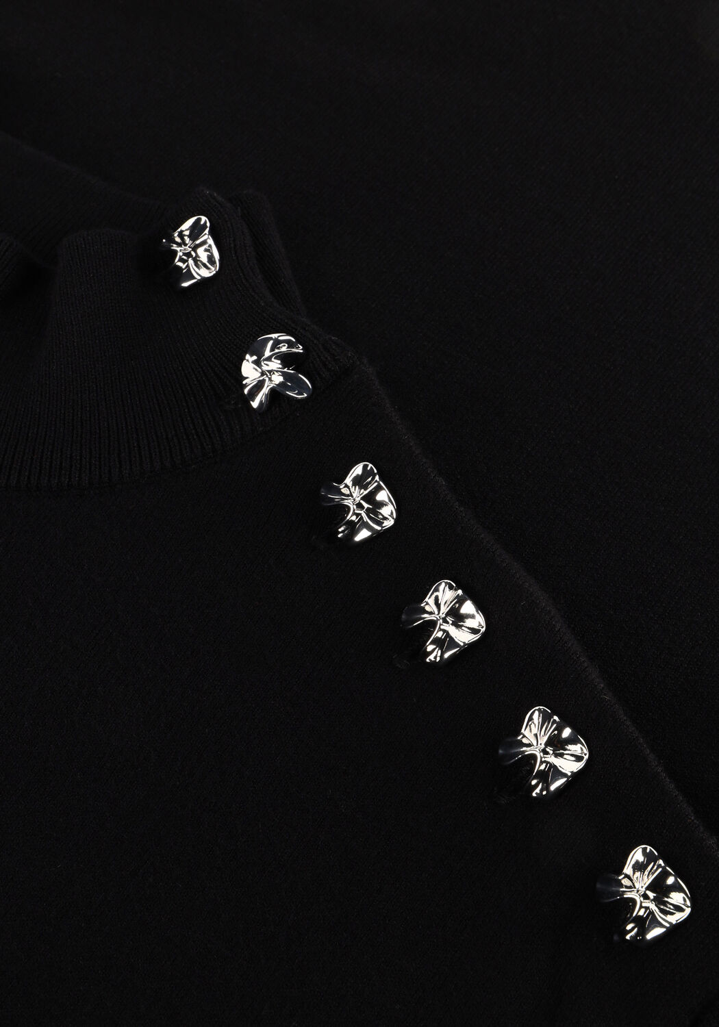 Schwarze Y.A.S. Pullover YASHAMA LS PEARL KNIT PULLOVER - large