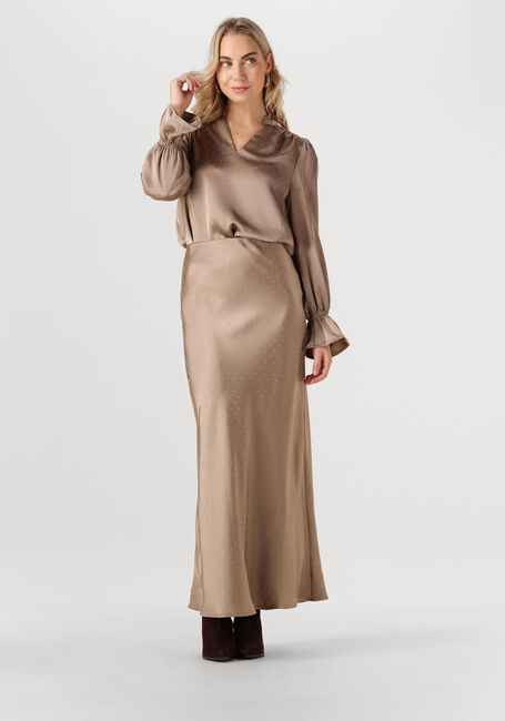 Beige NEO NOIR Maxirock VISO HEAVY SATEEN BEDAZ SKIRT - large