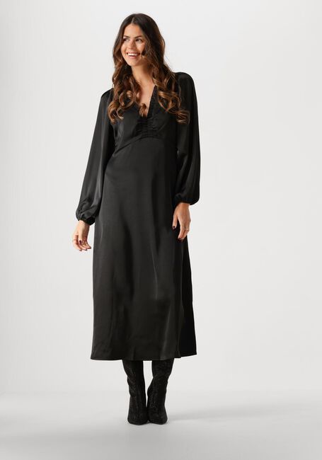 Schwarze NEO NOIR Midikleid ISOBEL HEAVY SATEEN DRESS - large
