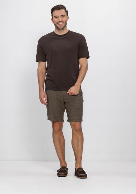 Braune SELECTED MEN Polos & T-Shirts SLHTORINO SS KNIT CREW NECK  NOOS - large