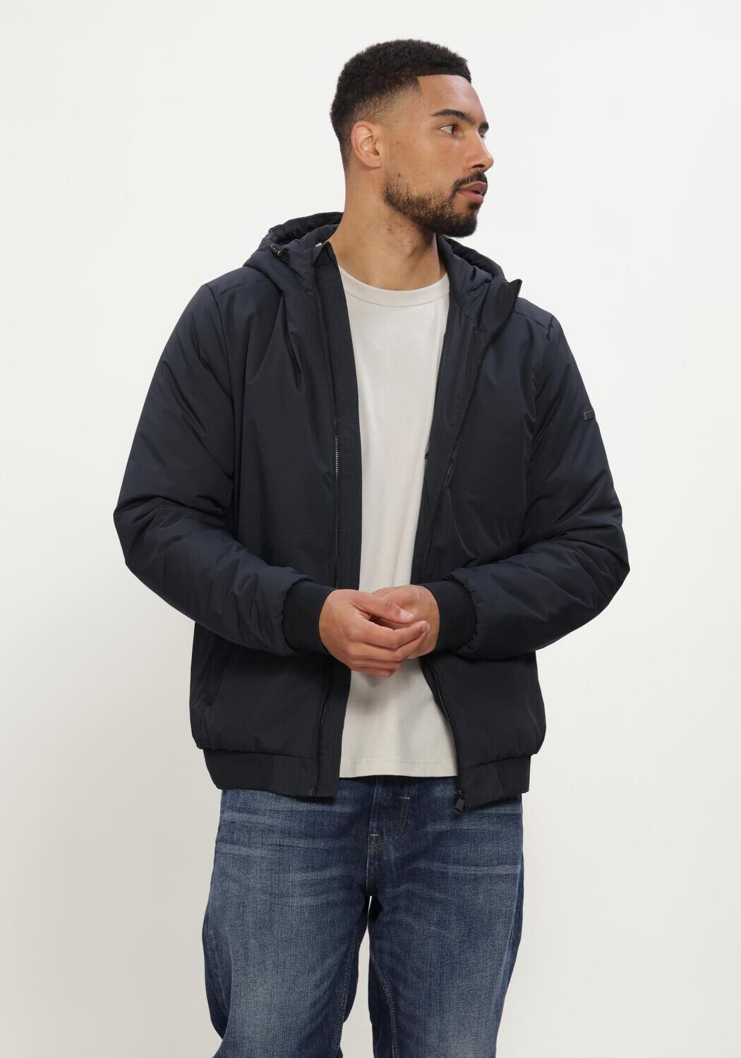 Dunkelblau AIRFORCE Wattierte Jack LARRY JACKET - large