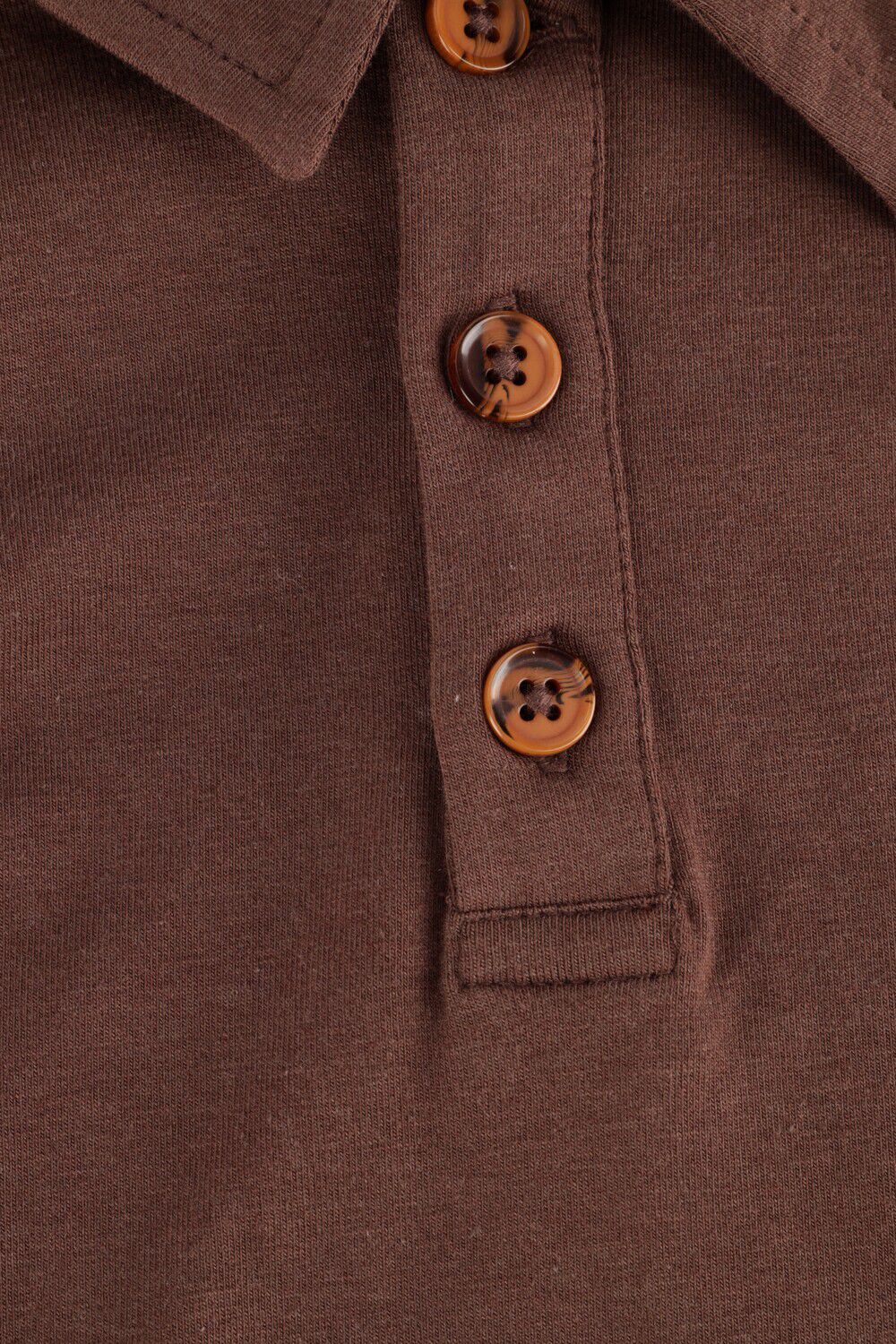 Braune TON & TON Polo-Shirt TOBI - large