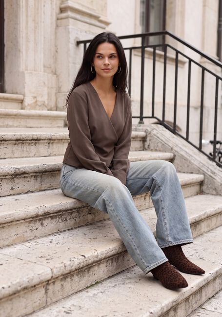 Taupe NEO NOIR Blusen RELINE CREPE BLOUSE - large
