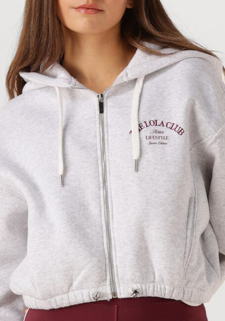 Hellgrau THE LOLA CLUB Sweatshirt MAYA ZIP THROUGH HOODIE - large