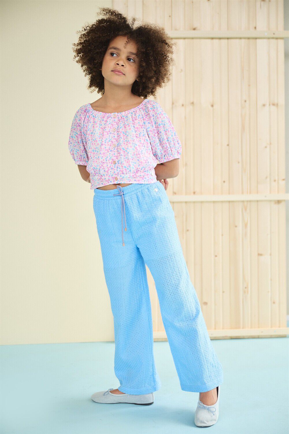 Hellblau NONO Lange Hosen SUNET PALAZZO PANTS - large