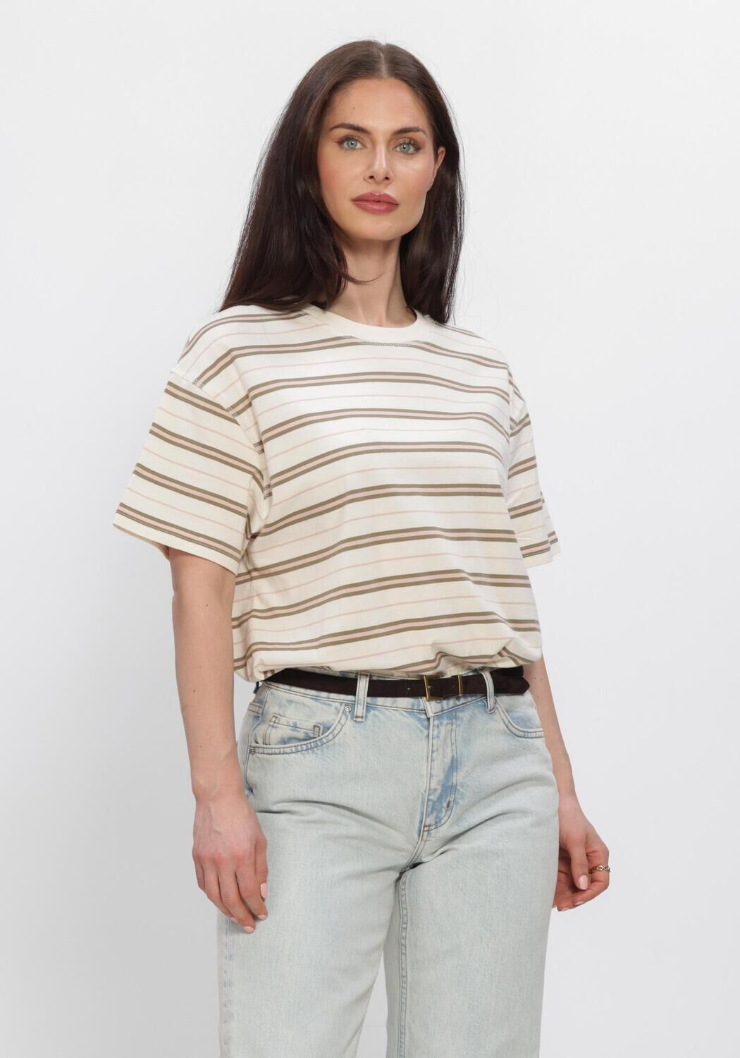 Mehrfarbige/Bunte ENVII T-shirt ENKULLA SS STRIPE 5310 - large