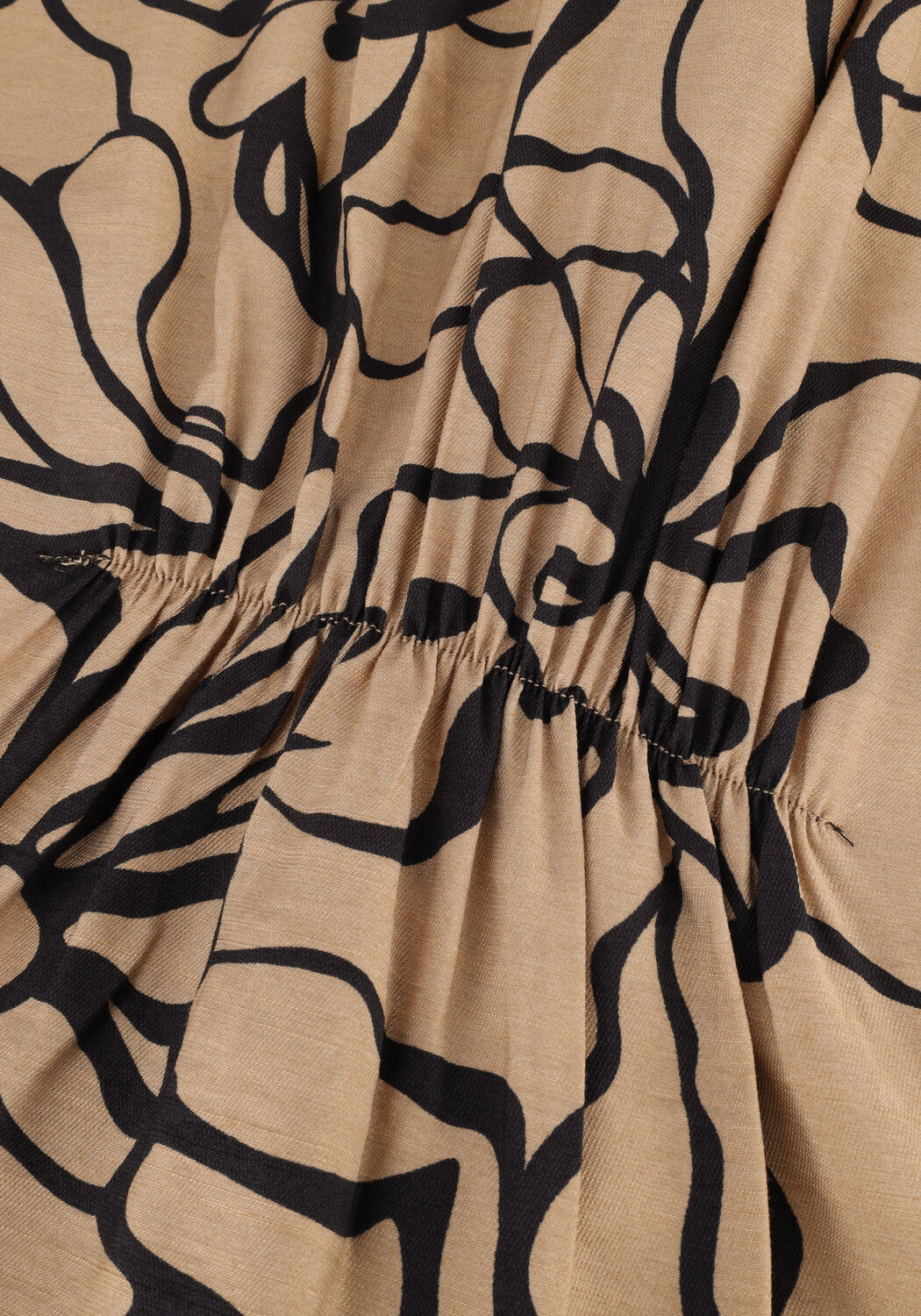 Camelfarbene OBJECT Midikleid TIANA SS SHIRT DRESS - large