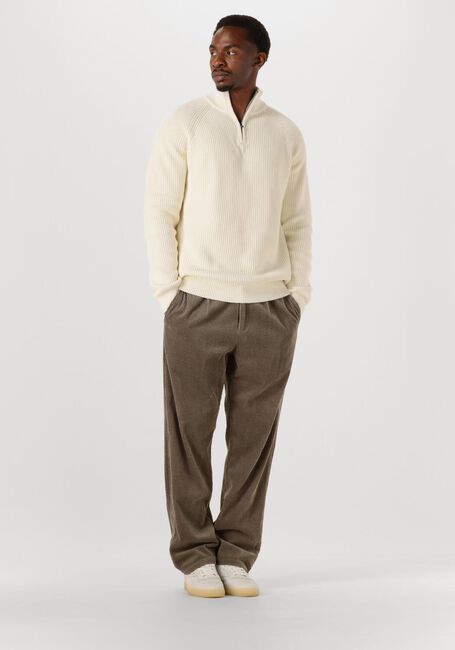 Creme ANERKJENDT Pullover AKSUNE PATENT HALF ZIP KNIT - large