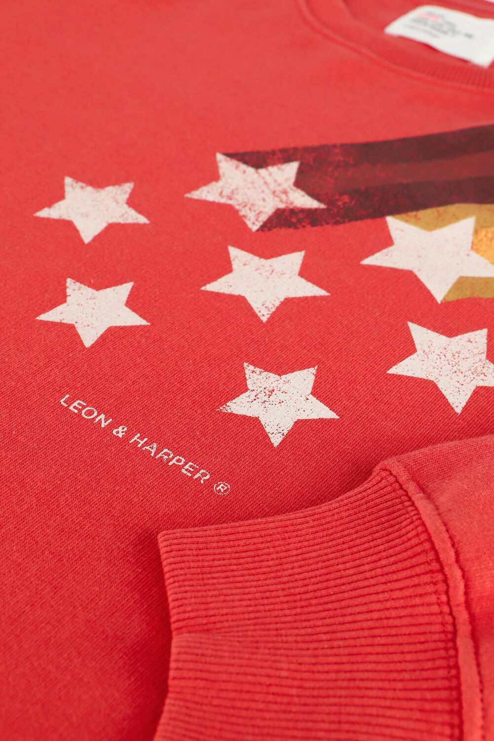 Rote LEON & HARPER Sweatshirt SORTIE JC55 COMET - large