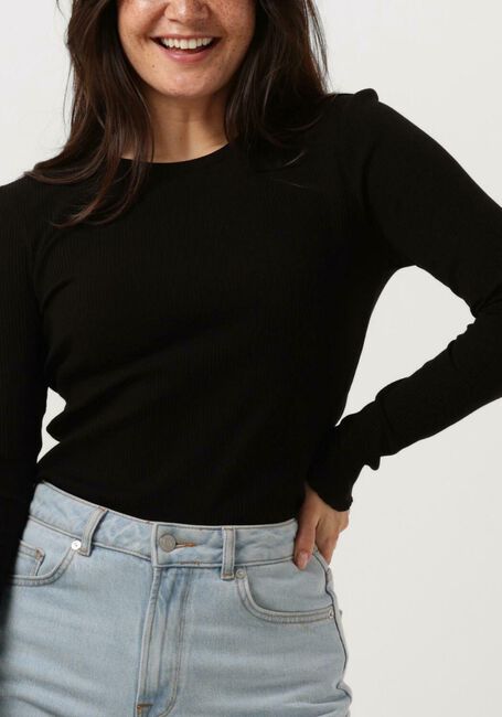 Schwarze SELECTED FEMME T-shirt ANNA LS CREW NECK TEE - large