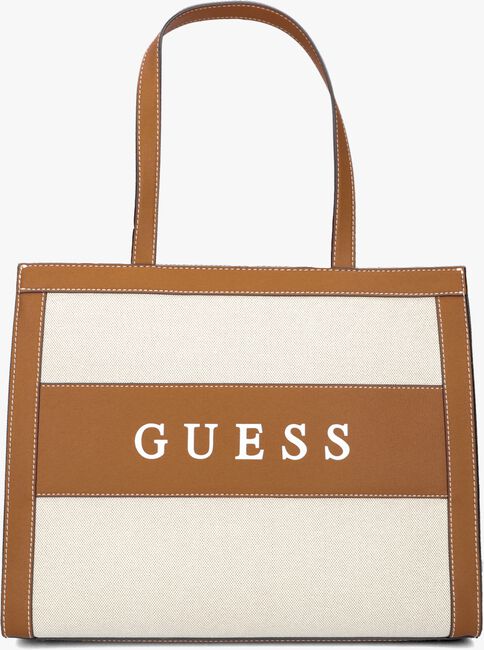 Cognacfarbene GUESS Handtasche SALFORD TOTE - large