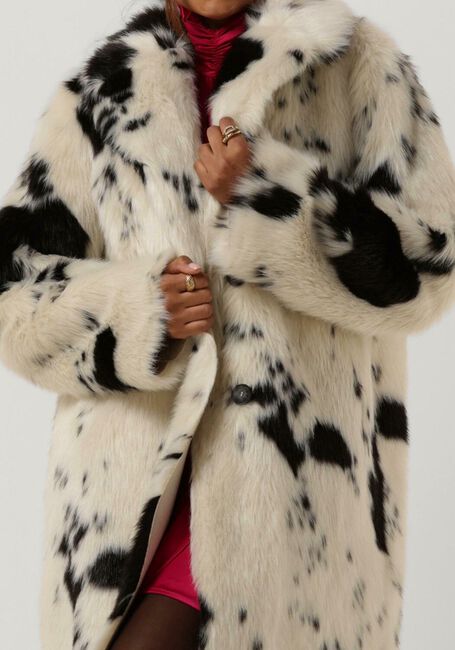 Ecru BEAUMONT Fake-Fur-Jack REVERSIBLE FAUX FUR COAT - large