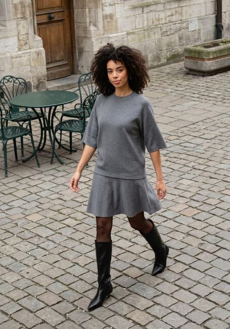 Graue OBJECT Pullover OBJREYNARD 2/4 KNIT PULLOVER - large