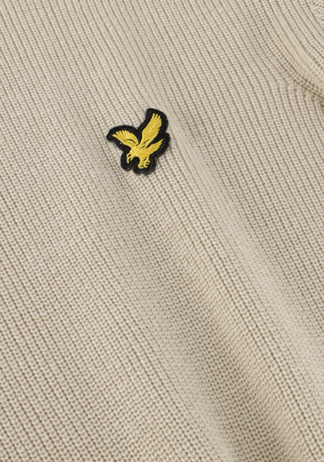Beige LYLE & SCOTT Pullover ENGINEERED RIB CREW NECK - large