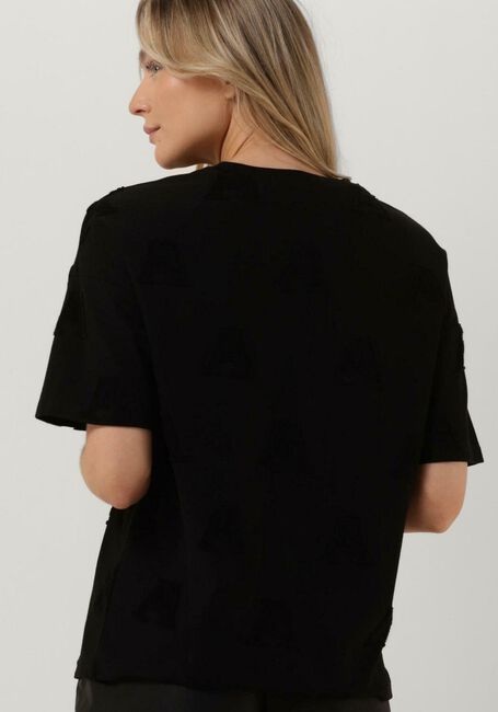 Schwarze ALIX THE LABEL T-shirt LADIES KNITTED A JACQUARD T-SHIRT - large