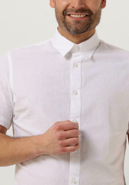 Weiße SELECTED HOMME Casual-Oberhemd SLHSLIMNEW-LINEN SHIRTS SS CLASSIC W - large