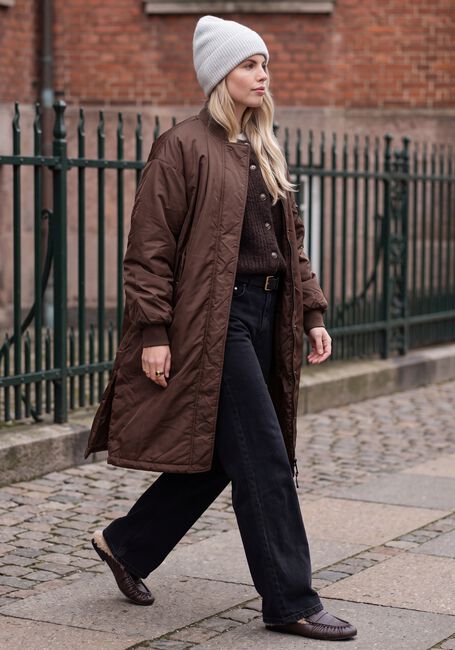 Braune MY ESSENTIAL WARDROBE Wattierte Jack HELGAMW REVERSABLE LONG JACKET - large