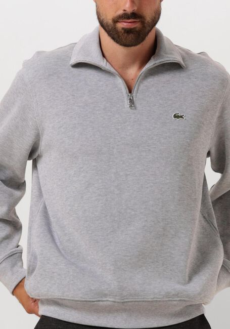 Graue LACOSTE Pullover REGULAR FIT HIGH NECK ZIPPED SWEATSHIRT - large