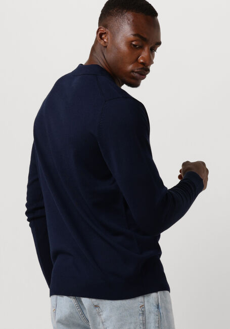 Dunkelblau SELECTED HOMME Polo-Shirt SLHTOWN MERINO COOLMAX KNIT POLO NOOS - large