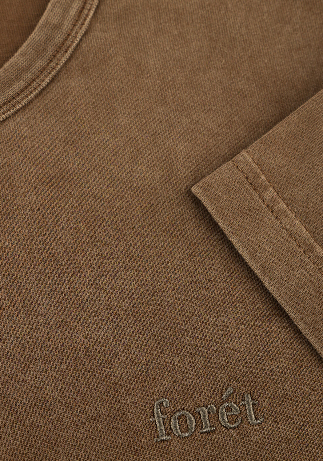 Braune FOR&Eacute;T T-shirt OAK FADED WASH T-SHIRT - large