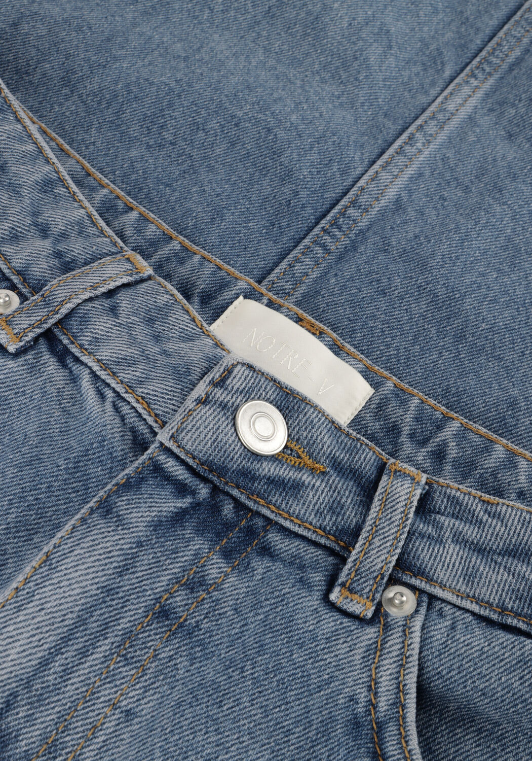 Blaue NOTRE-V Midirock DENIM MAXI SKIRT - large