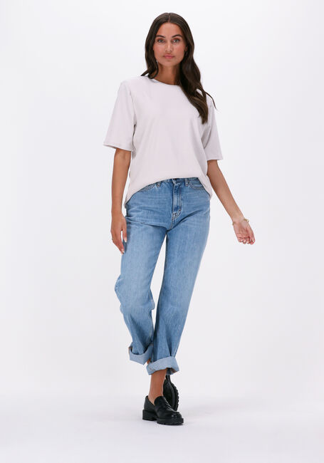 Beige JUST FEMALE Top NOBLE PADDED TEE - large