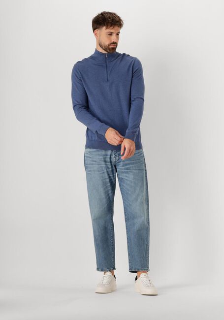 Blaue SELECTED HOMME Pullover SLHBERG HALF ZIP CARDIGAN NOOS - large