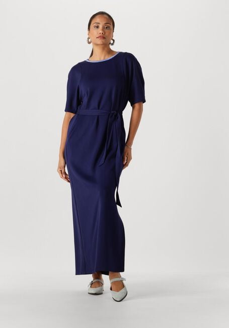 Blaue POM AMSTERDAM Kleider DRESS MACY NIGHT BLUE - large