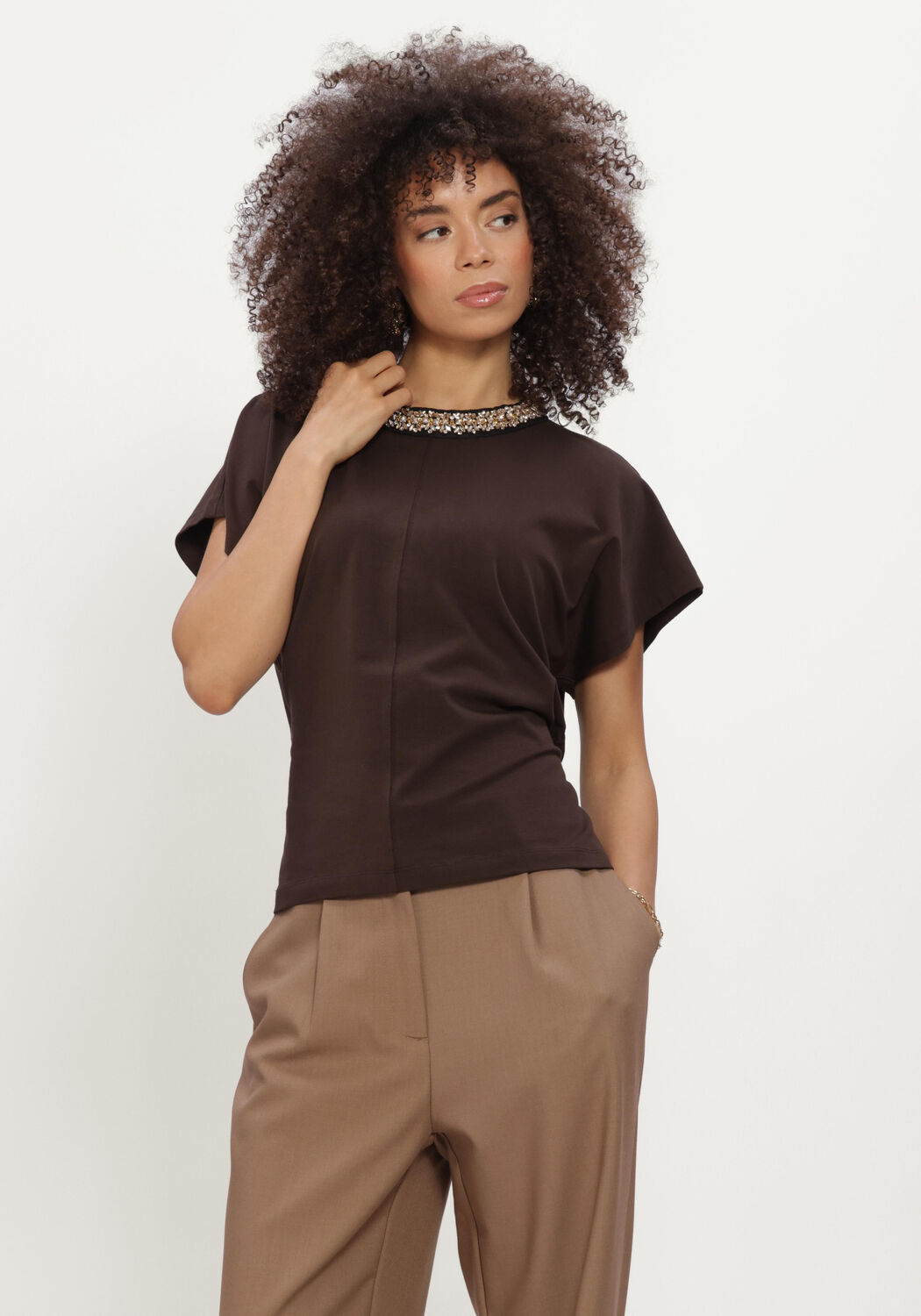Braune BRUUNS BAZAAR Top ALNUSBBVERENA BLOUSE - large